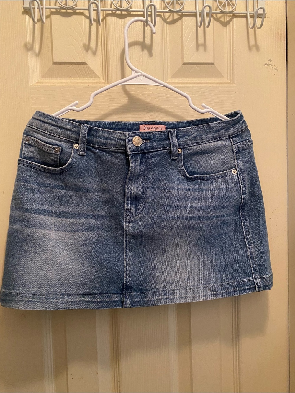 Juicy Couture Light Blue Denim Mini Skirt